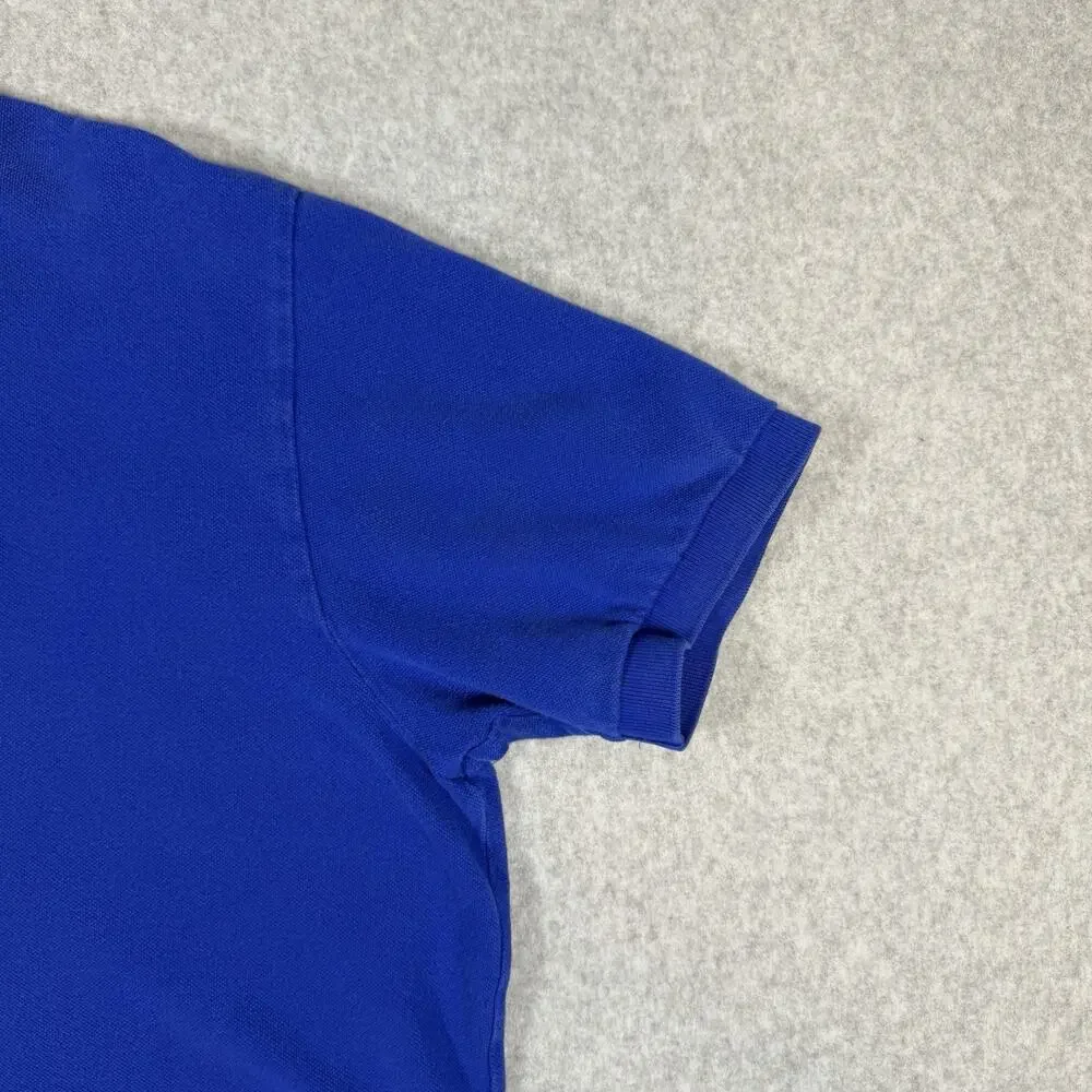 Vintage Polo by Ralph Lauren Shirt Royal Blue Men's XL Orange Pony Knicks Cotton